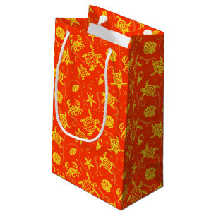 Sacola Para Presentes Pequena Teste padrão das tartarugas