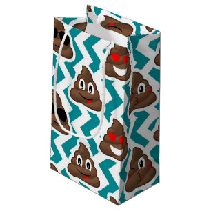 Sacola Para Presentes Pequena Teste padrão de Emoji do tombadilho da cerceta