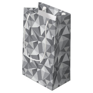 Sacola Para Presentes Pequena Teste padrão do diamante - polígono abstrato