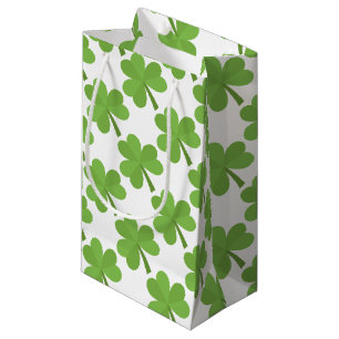 Sacola Para Presentes Pequena Teste padrão do trevo de Ireland do irlandês do