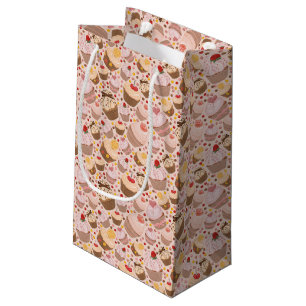 Sacola Para Presentes Pequena Teste padrão dos cupcakes comemorativos