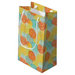 Sacola Para Presentes Pequena Teste padrão floral 3