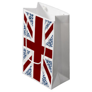 Sacola Para Presentes Pequena Teste padrão floral da chita da bandeira de Union