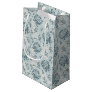Sacola Para Presentes Pequena Teste padrão floral retro com flores do viburnum