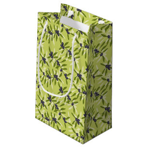 Sacola Para Presentes Pequena Teste padrão verde-oliva