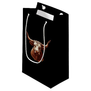 Sacola Para Presentes Pequena Texas Longhorn