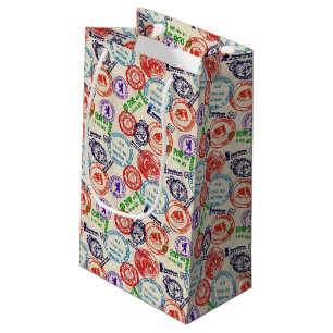 Sacola Para Presentes Pequena Textura com selos reais