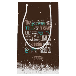 Sacola Para Presentes Pequena The Season Christmas Poem ID593