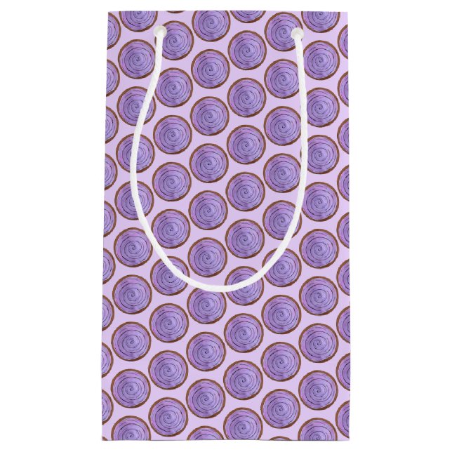 Sacola Para Presentes Pequena Tigela do POI Purple Hawaiian Comida Taro Root Hav (Frente)