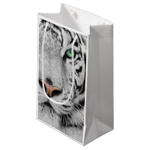 Sacola Para Presentes Pequena Tigre branco