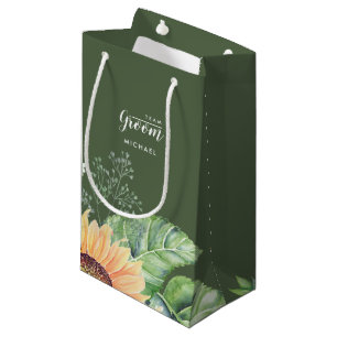 Sacola Para Presentes Pequena Time Groom. Papel para pintura de girassol