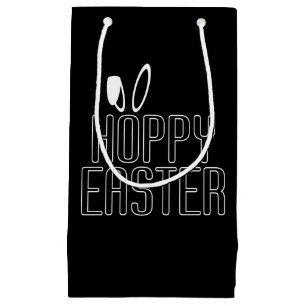 Sacola Para Presentes Pequena Tipografia Simples de Páscoa de Hoppy Saco Prese