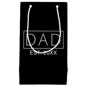 Sacola Para Presentes Pequena Tipografia Simples e Minimalista do Pai Saco Pres