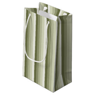 Sacola Para Presentes Pequena Tiras de sombra verde-oliva
