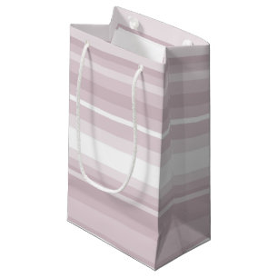 Sacola Para Presentes Pequena tiras rosa rosa quartzo