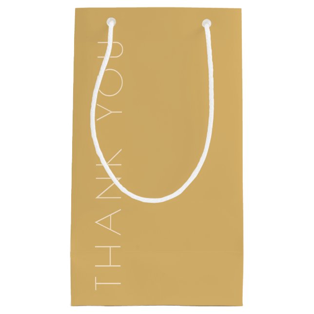 Sacola Para Presentes Pequena Tonal de Champanhe Moderno (Frente)