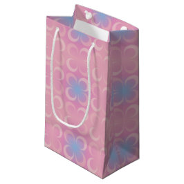 Sacola Para Presentes Pequena Tons de Rosa c/ Fundo Rosa e Azul