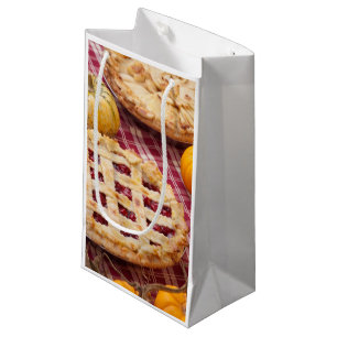 Sacola Para Presentes Pequena Torta da cereja da estrutura e torta de Apple