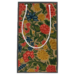 Sacola Para Presentes Pequena Trabalho de arte do Jardim Floral Designer Vintage