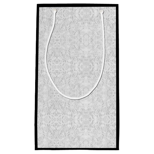 Sacola Para Presentes Pequena Traço branco de queda (Frente)