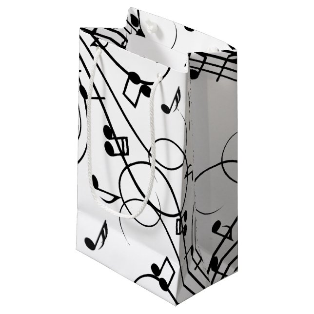Sacola Para Presentes Pequena Trendy Music Design (Frente inclinada)
