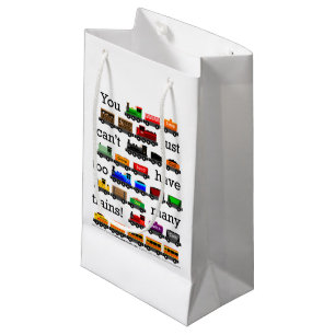 Sacola Para Presentes Pequena Trens demais!