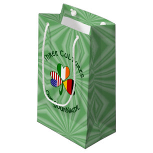 Sacola Para Presentes Pequena Trevo de Três Folhas Personalizado Americano Irlan