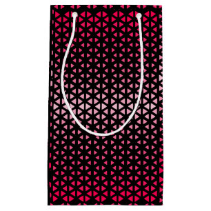 Sacola Para Presentes Pequena Triângulo.Padrão.sombra.rosa.02 Preto BG