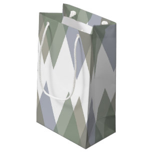 Sacola Para Presentes Pequena Triângulos Khaki