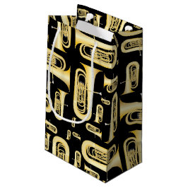 Sacola Para Presentes Pequena Tuba Musical Banda Professora Média de Presente Sa