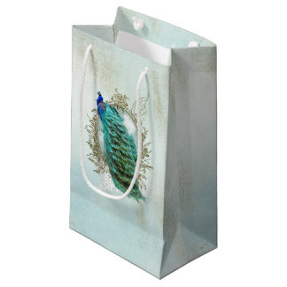 Sacola Para Presentes Pequena Turquoise Shabby Peacock