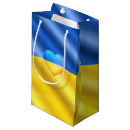 Sacola Para Presentes Pequena Ucrânia - Paz - Bandeira Ucraniana - Liberdade