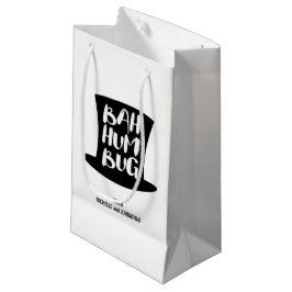 Sacola Para Presentes Pequena Um Carol de Natal Bah Humbug Holiday Gift Bag