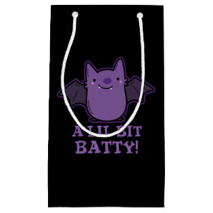 Sacola Para Presentes Pequena Um Pouco Engraçado Bebê Bat Pun Dark BG