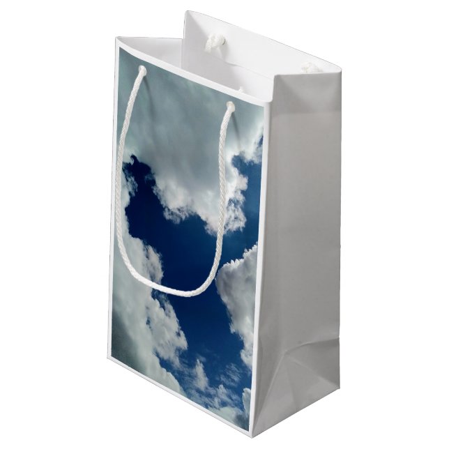 Sacola Para Presentes Pequena Uma curva nas nuvens (Verso inclinado)