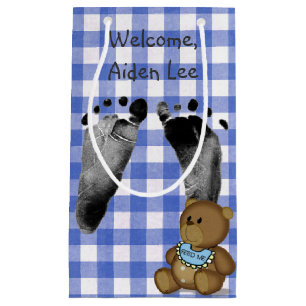 Sacola Para Presentes Pequena Urso Azul