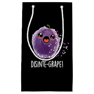 Sacola Para Presentes Pequena Uva Engraçada Escura BG