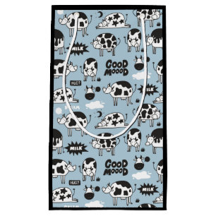 Sacola Para Presentes Pequena Vaca e leite