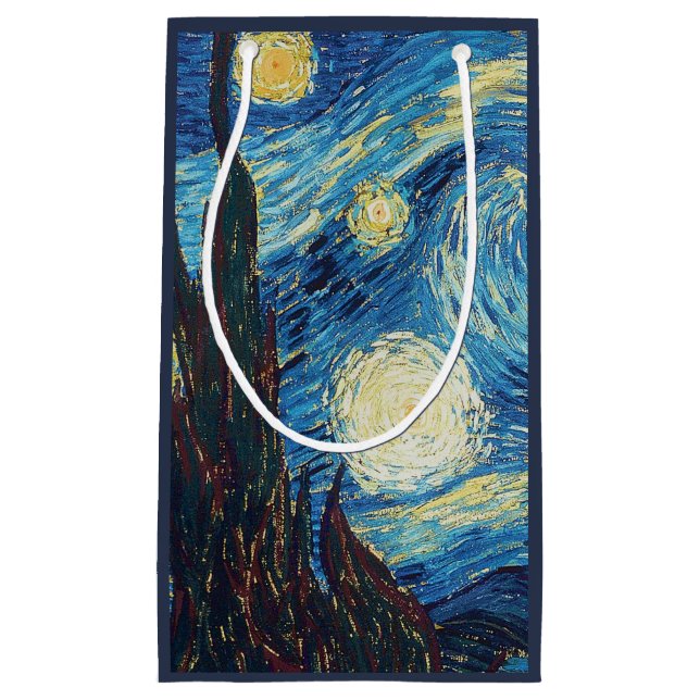 Sacola Para Presentes Pequena Van Gogh Starry Night Classism Arte (Frente)