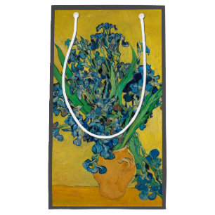 Sacola Para Presentes Pequena Vaso Van Gogh com Íris Impressionismo Clássico