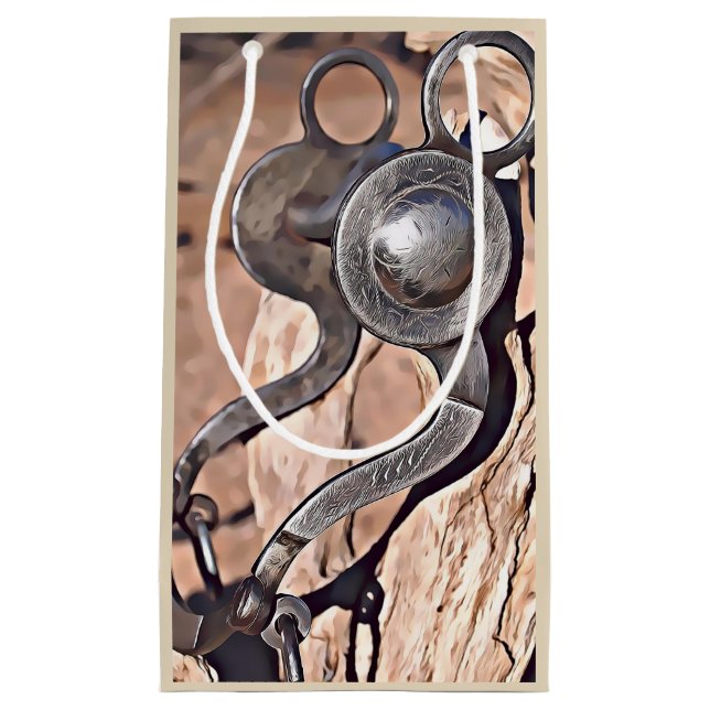 Sacola Para Presentes Pequena Velho Cowboy Bit Gift Bag (Frente)