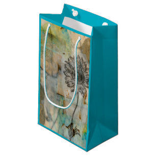 Sacola Para Presentes Pequena Vellum Floral I