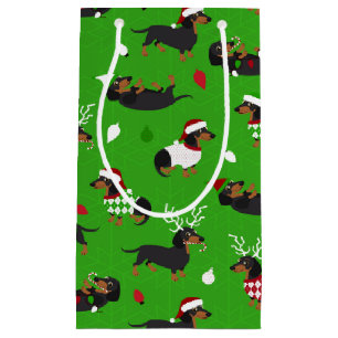 Sacola Para Presentes Pequena Verde de Natal