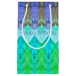 Sacola Para Presentes Pequena Verde Roxo E Teal