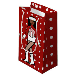 Sacola Para Presentes Pequena Vermelho Dançarino de Neve