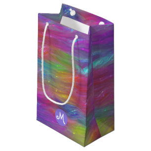 Sacola Para Presentes Pequena Vidro Arco-Íris Derretido Monograma Bag Presente