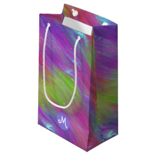 Sacola Para Presentes Pequena Vidro Arco-Íris Derretido Monograma Bag Presente