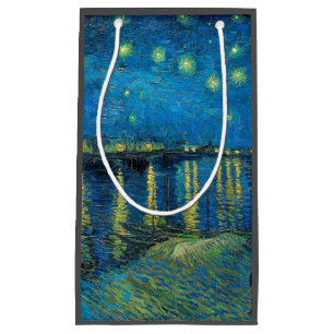 Sacola Para Presentes Pequena Vincent Van Gogh Noite Estrelada Sobre o Ródano