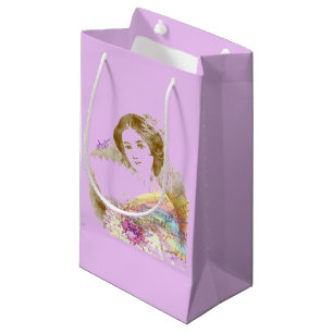 Sacola Para Presentes Pequena Vintage Fan Lady Small Matte Gift Bag