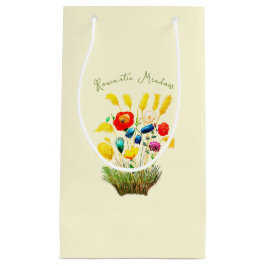 Sacola Para Presentes Pequena Vintage Romantic Meadow – Soft Watercolor Floral